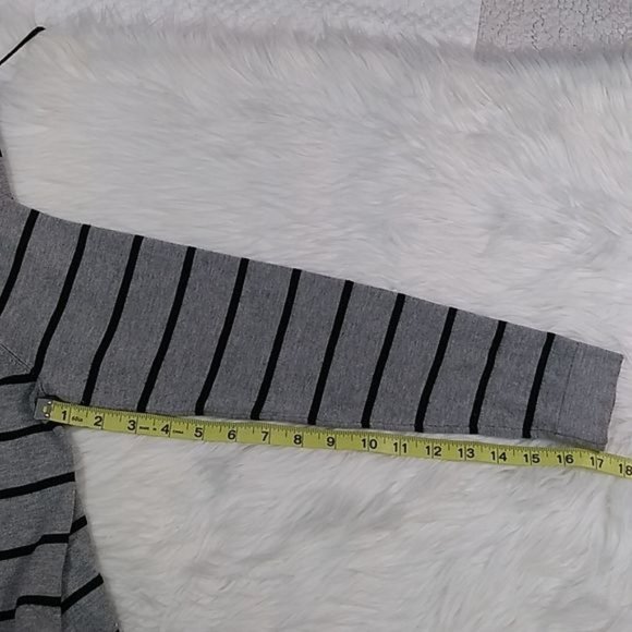 CALVIN KLEIN WOMENS BLACK AND GRAY LACE UP SWEATER - Picture 6 of 9